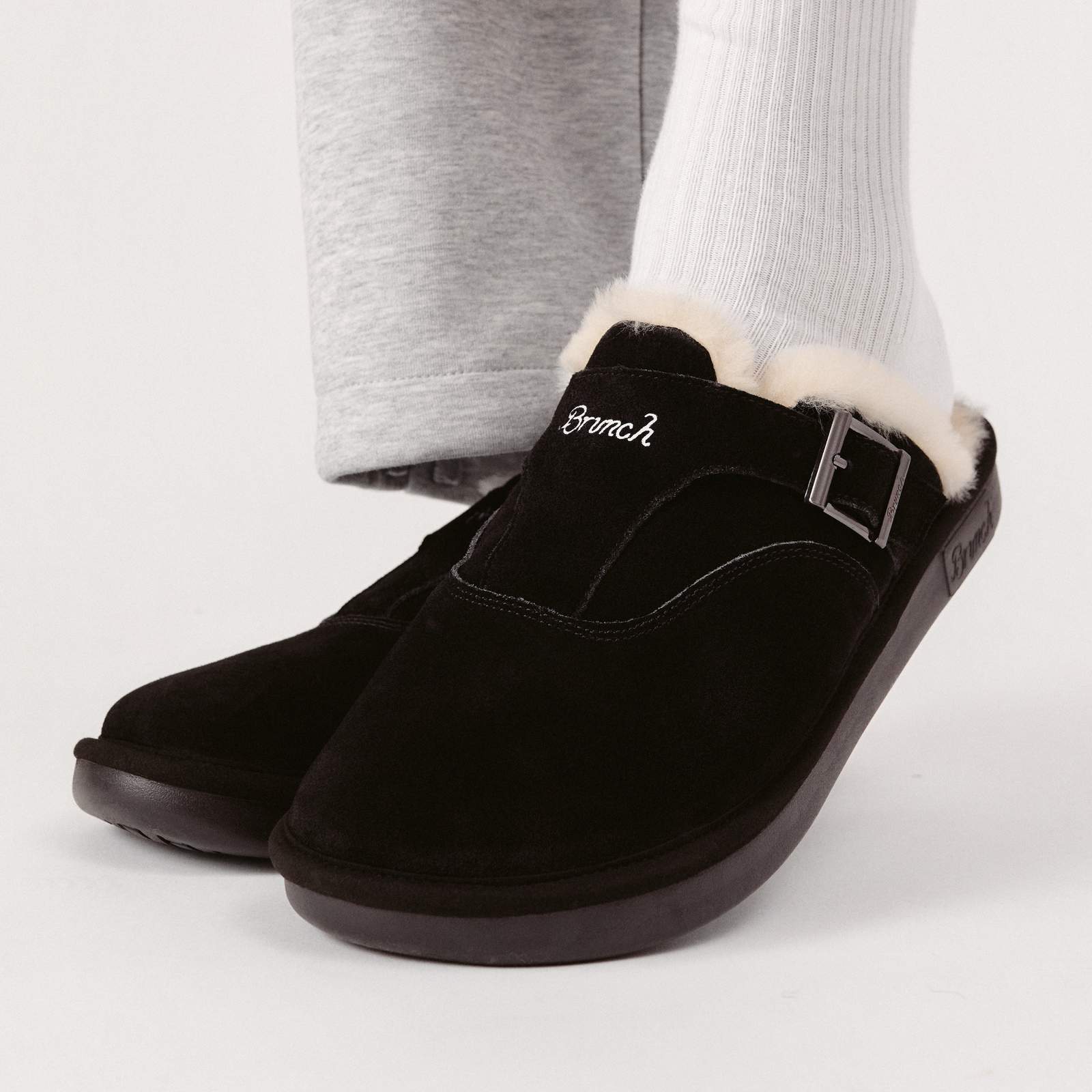 Amour Shearling - Black - Suede - Image 3