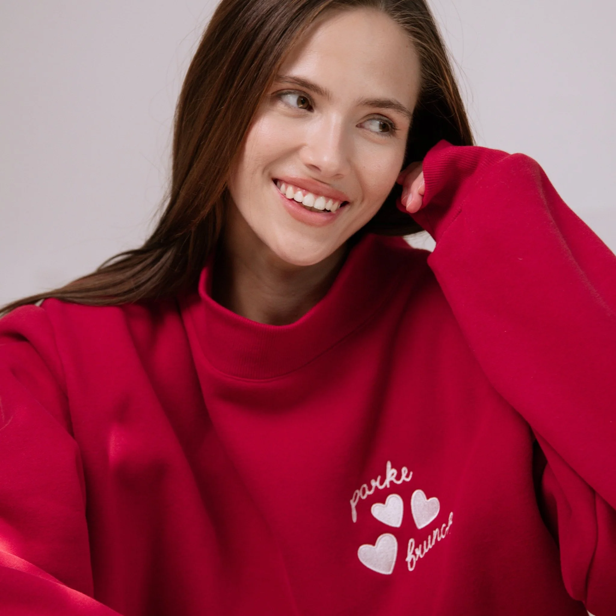 Parke Mockneck - Crimson - Fleece - Image 3