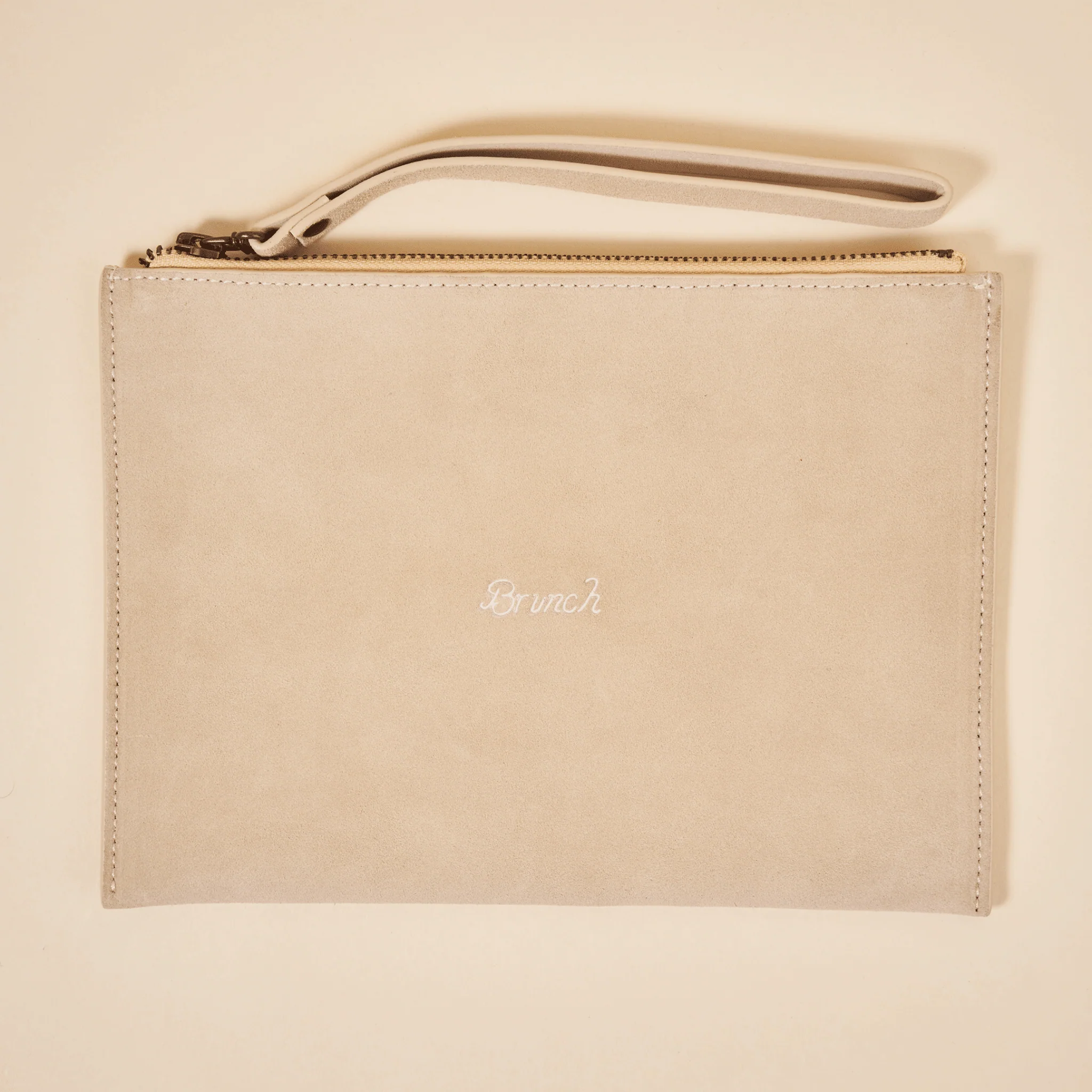 Pouch - Beige - Suede
